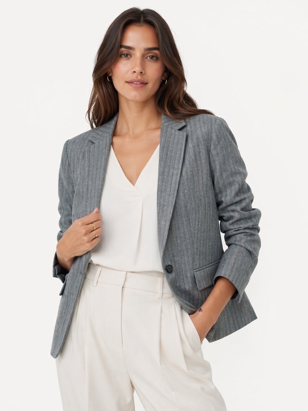 Banana Republic Tailored Stretch Blazer – Timeless Career Chic Jacket, Size 8